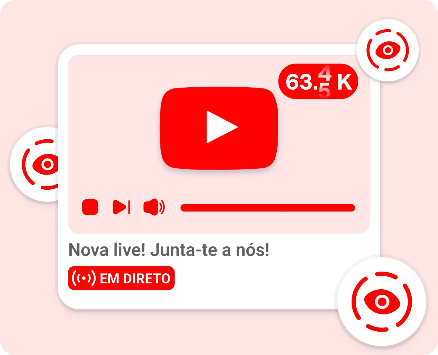 Espectadores em direto do YouTube