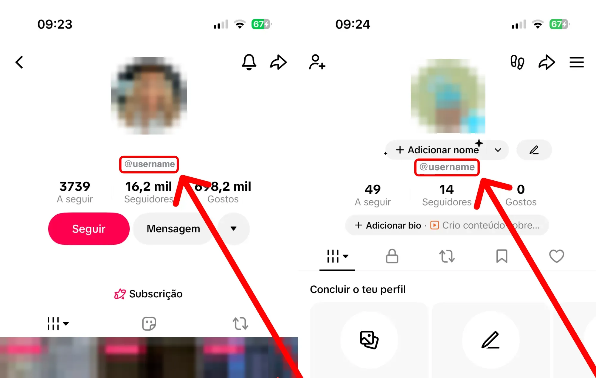 Comprar pacotes no TikTok: guia com capturas de ecrã – onde encontrar o teu nome de utilizador ou o link do teu perfil TikTok