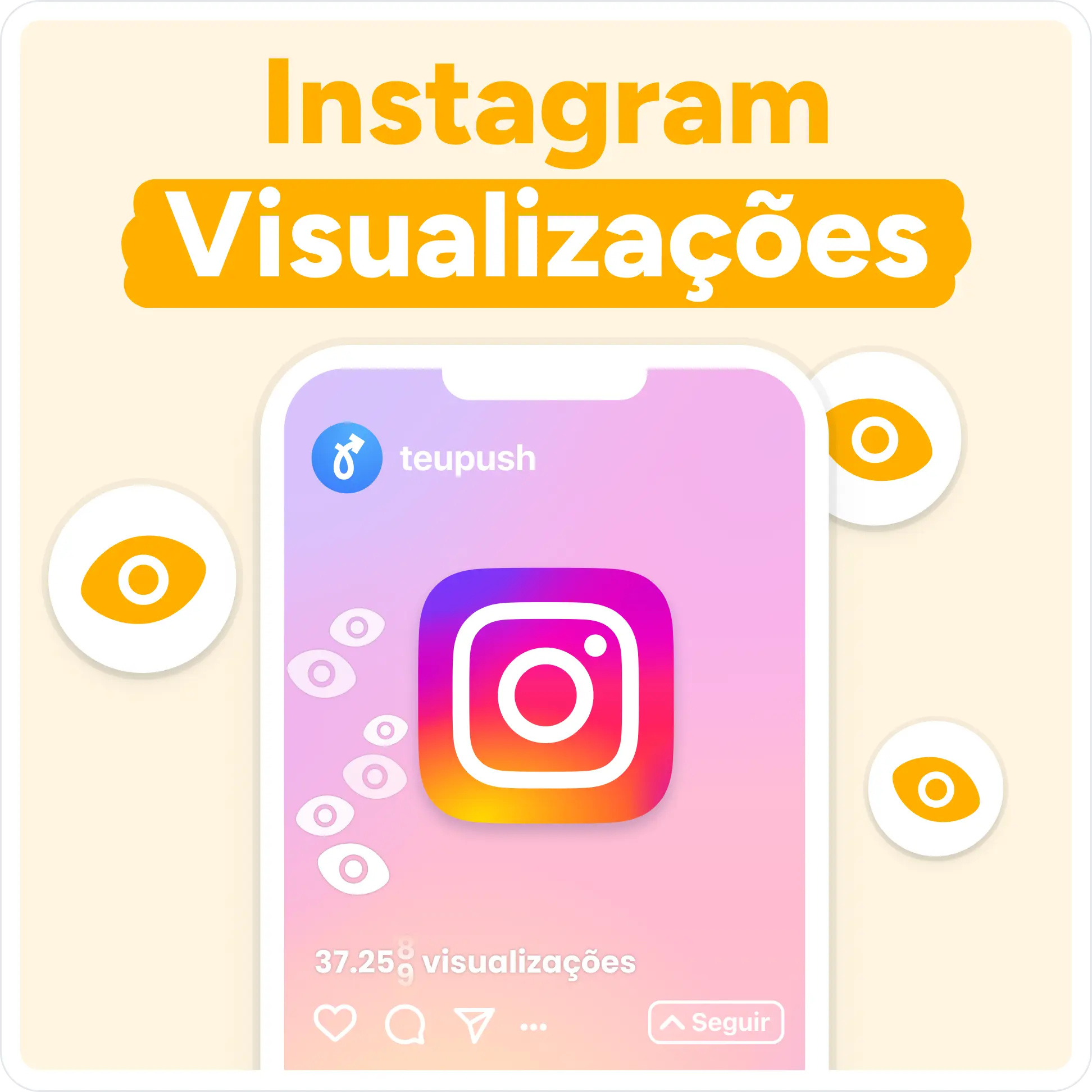 Comprar visualizações no Instagram Mockup