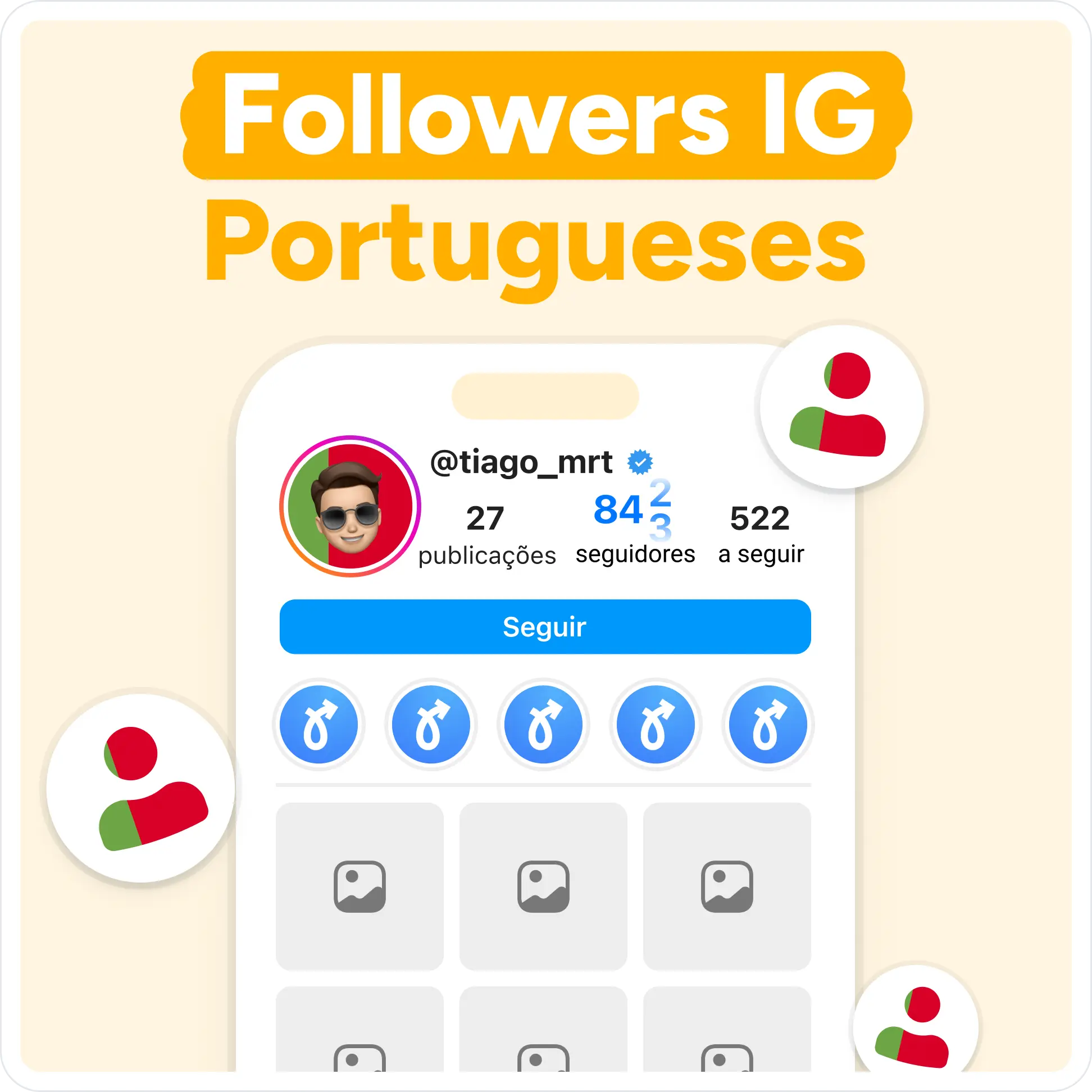 Comprar seguidores de Instagram europeus Mockup