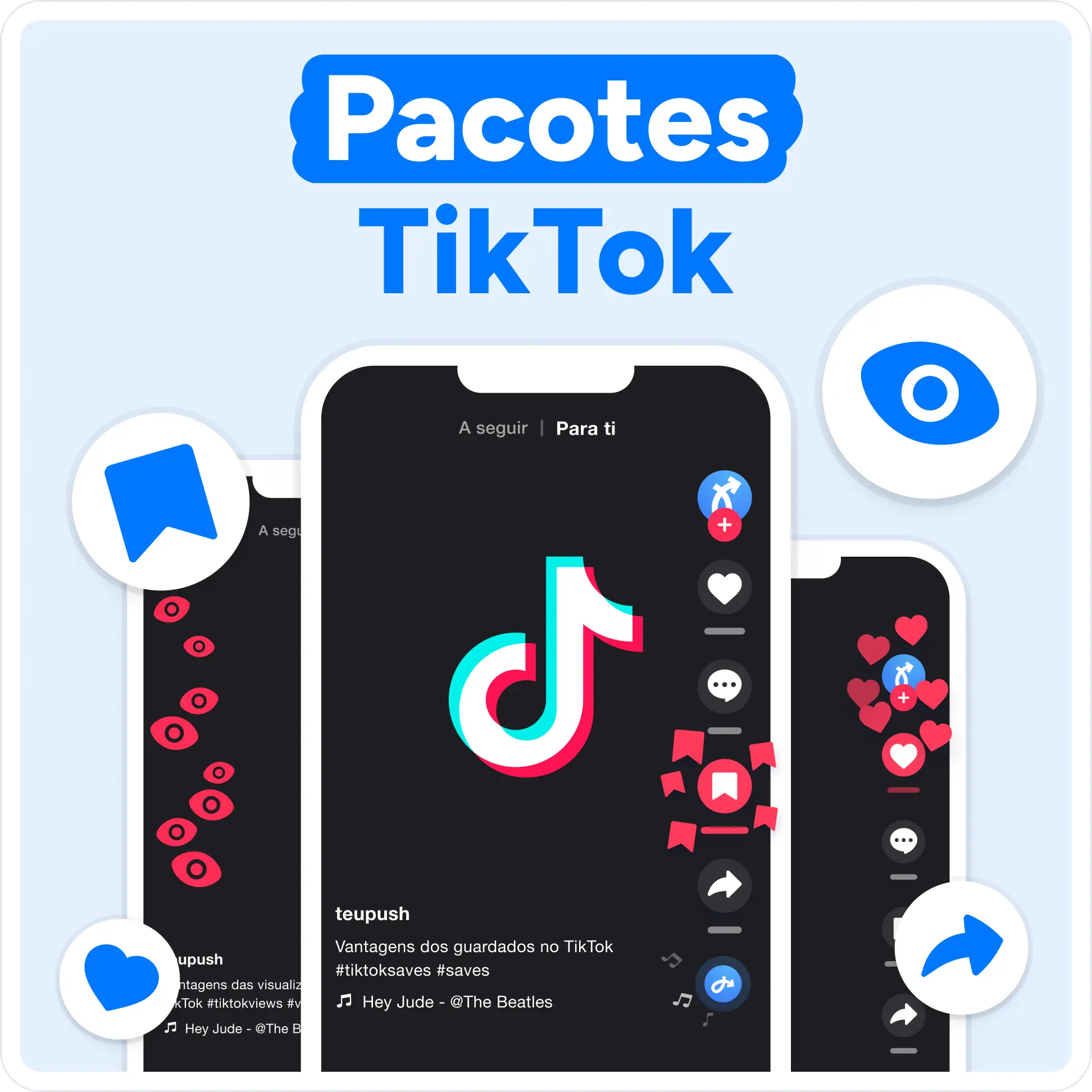 Comprar pacotes no TikTok Mockup