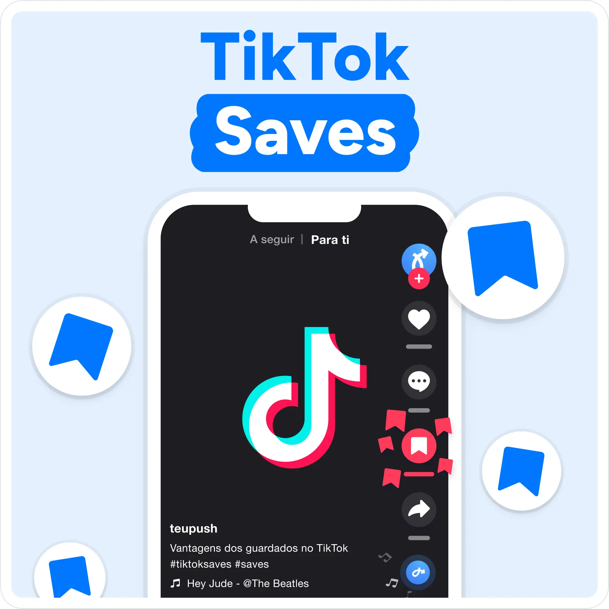 Comprar saves no TikTok Mockup
