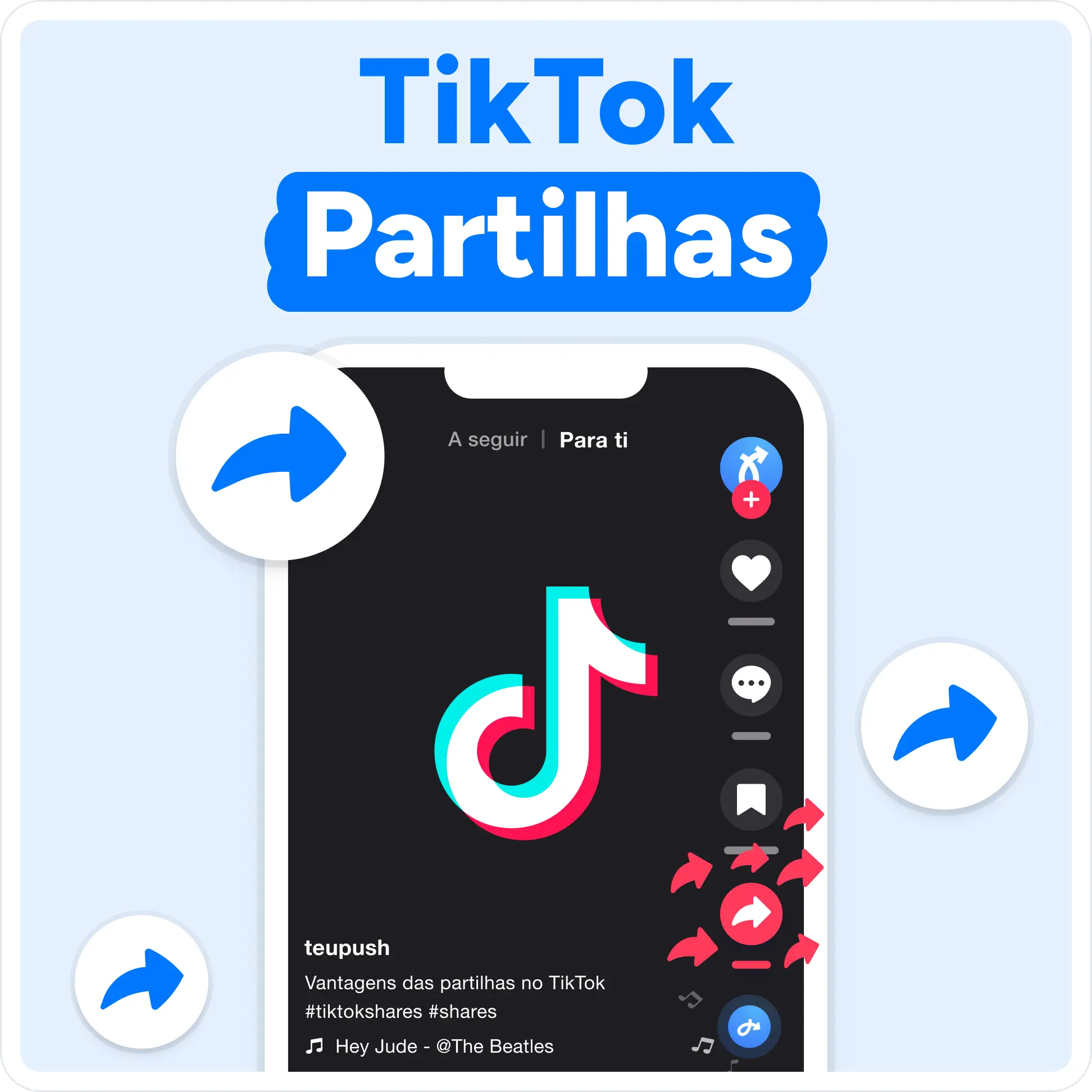 Comprar partilhas no TikTok Mockup
