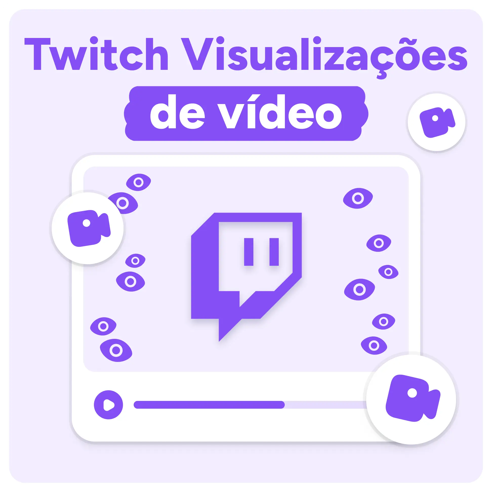 Comprar visualizações de vídeos da Twitch Mockup