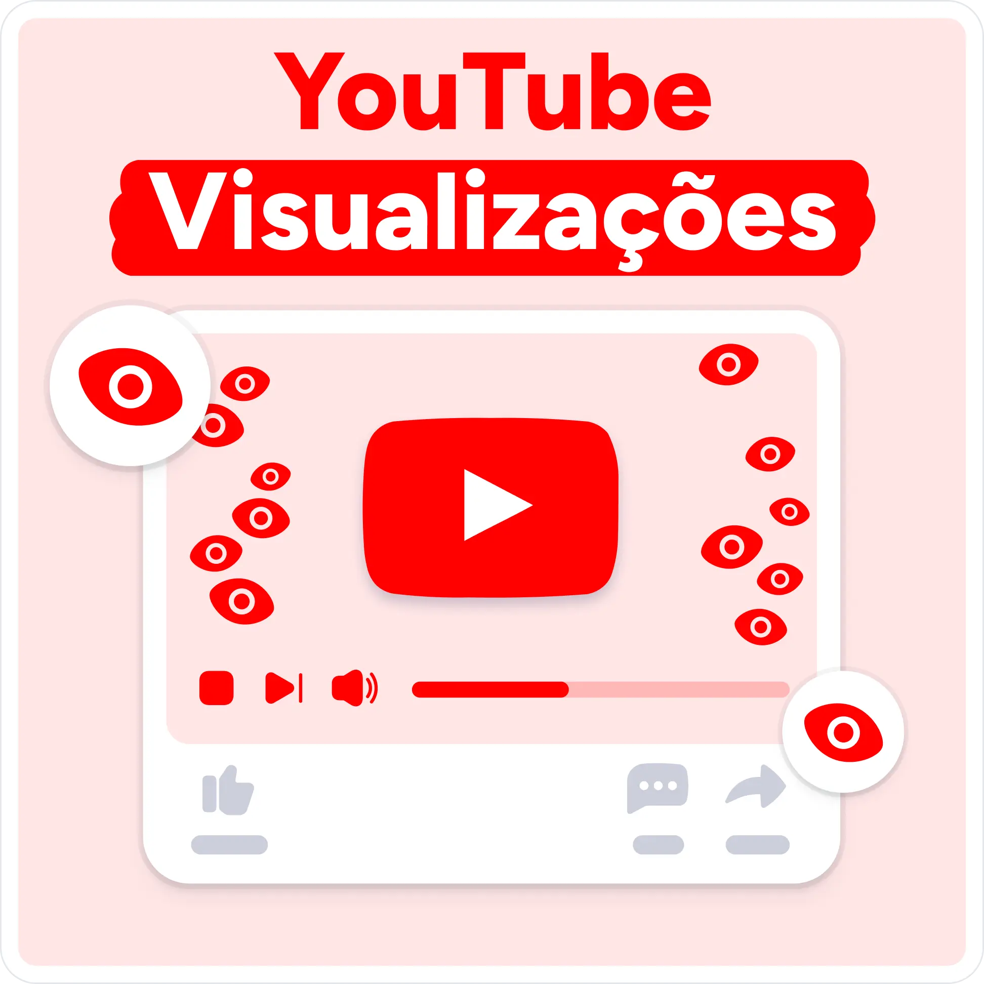 Comprar visualizações no YouTube Mockup