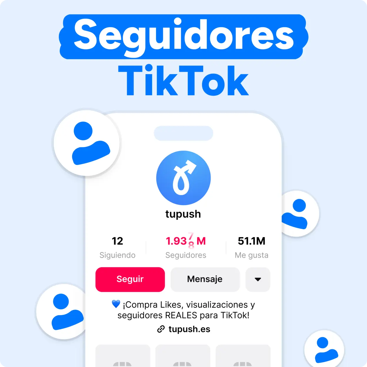 Comprar seguidores de TikTok Mockup